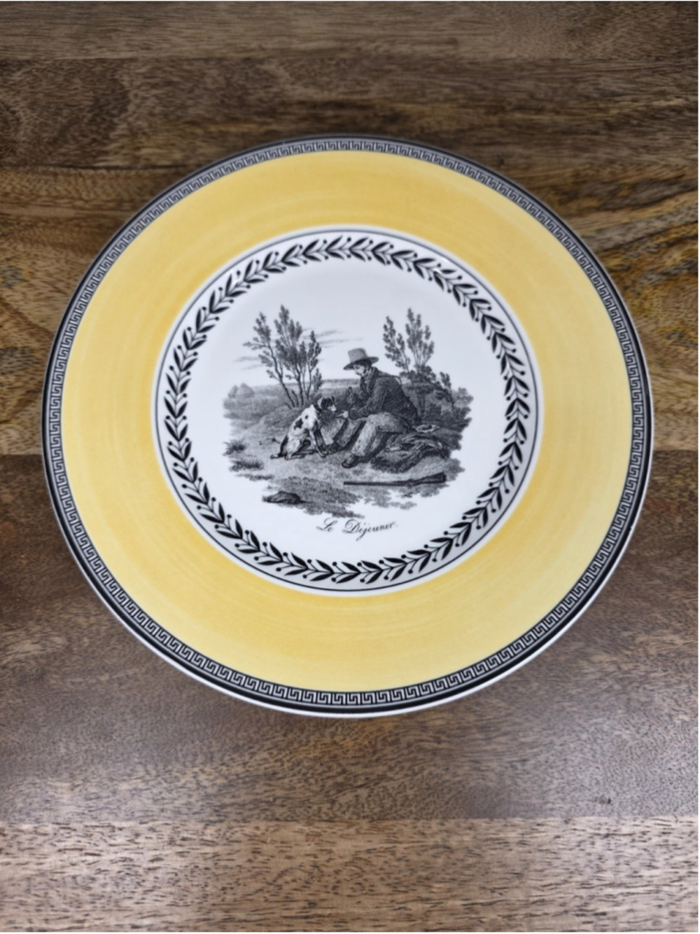 Villeroy & Boch Audun Chasse Le Dejeuner 8.5" Salad Plate Yellow Made In Germany